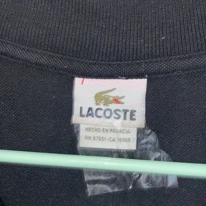 LACOSTE POLO SHIRT BLACK SIZE 7